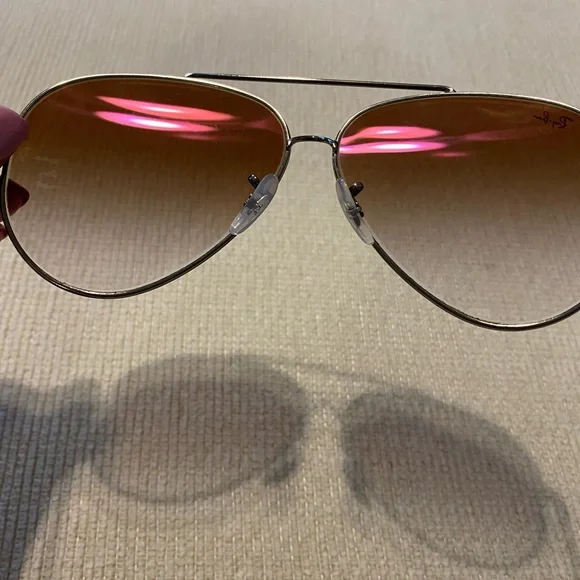 Ray-Ban Aviator Sunglasses with Tan Lenses - Picture 8 of 9
